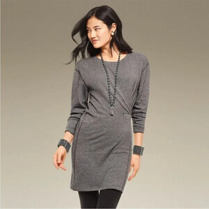 CAbi 3650 Gray Sweatshirt Put On  Dress